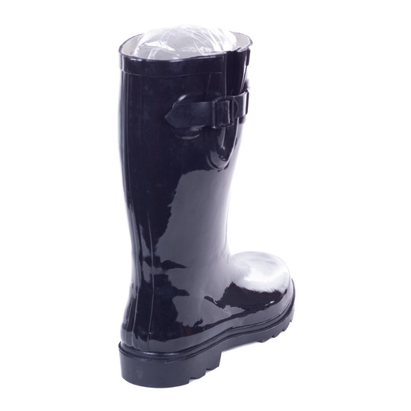 Women Black 11'' Classic Garden Rubber Rain Boots - Picture 2 of 3